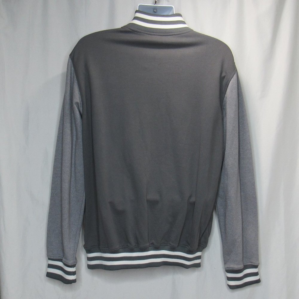 Star Wars Movie Logo Varsity Jacket Men’s Casual Long Sleeve Size Large Gray - Picture 2 of 10